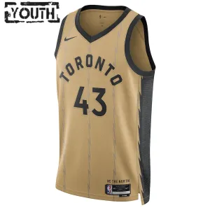 Nike Toronto Raptors Pascal Siakam Trikot City Edition 23/24 Swingman Gold Für Kinder