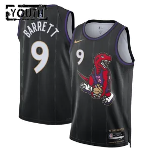 Nike Toronto Raptors RJ Barrett Trikot City Edition 24/25 Swingman Schwarz Für Kinder