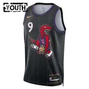 Nike Toronto Raptors RJ Barrett Trikot City Edition 24/25 Swingman Schwarz Für Kinder