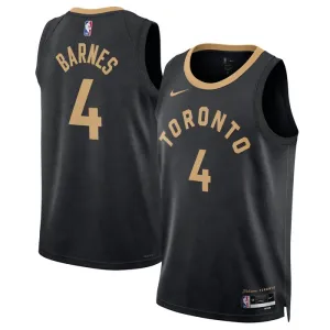 Nike Toronto Raptors Scottie Barnes 4 Trikot City Edition 22/23 Swingman Schwarz Für Herren