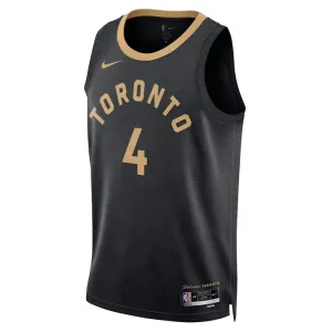 Nike Toronto Raptors Scottie Barnes 4 Trikot City Edition 22/23 Swingman Schwarz Für Herren