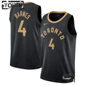 Nike Toronto Raptors Scottie Barnes 4 Trikot City Edition 22/23 Swingman Schwarz Für Kinder