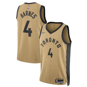 Nike Toronto Raptors Scottie Barnes Trikot City Edition 23/24 Swingman Gold Für Herren