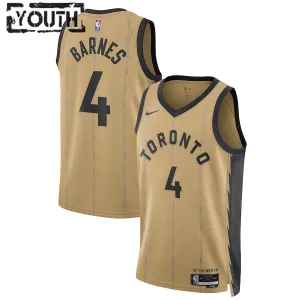 Nike Toronto Raptors Scottie Barnes Trikot City Edition 23/24 Swingman Gold Für Kinder
