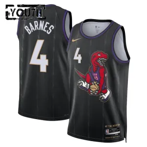 Nike Toronto Raptors Scottie Barnes Trikot City Edition 24/25 Swingman Schwarz Für Kinder
