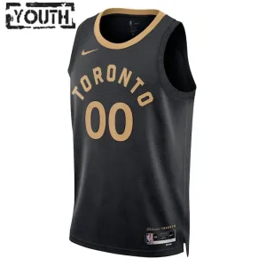 Nike Toronto Raptors Trikot Personalisiert City Edition 22/23 Swingman Schwarz Für Kinder