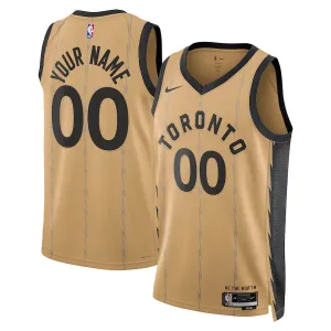 Nike Toronto Raptors Trikot Personalisiert City Edition 23/24 Swingman Gold Für Herren