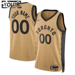 Nike Toronto Raptors Trikot Personalisiert City Edition 23/24 Swingman Gold Für Kinder