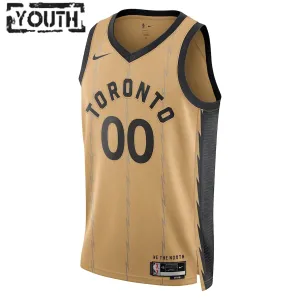 Nike Toronto Raptors Trikot Personalisiert City Edition 23/24 Swingman Gold Für Kinder
