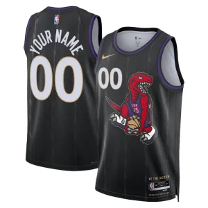 Nike Toronto Raptors Trikot Personalisiert City Edition 24/25 Swingman Schwarz Für Herren
