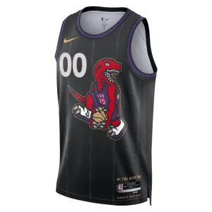 Nike Toronto Raptors Trikot Personalisiert City Edition 24/25 Swingman Schwarz Für Herren