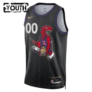 Nike Toronto Raptors Trikot Personalisiert City Edition 24/25 Swingman Schwarz Für Kinder