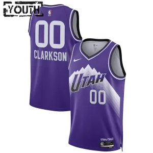 Jordan Nike Utah Jazz Clarkson Trikot City Edition 23/24 Swingman Lila Für Kinder