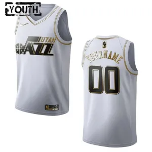 Nike Utah Jazz Golden Edition Trikot Personalisiert Swingman Weiß Für Kinder