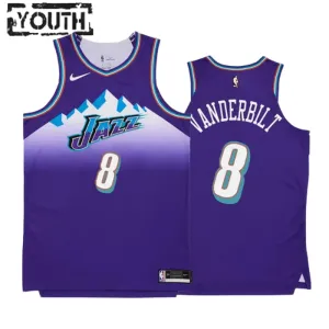 Nike Utah Jazz Jarred Vanderbilt 8 Trikot Classic Edition 22/23 Swingman Lila Für Kinder