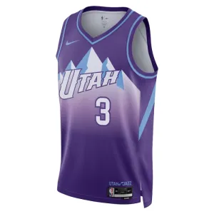 Nike Utah Jazz Keyonte George Trikot City Edition 24/25 Swingman Lila Für Herren