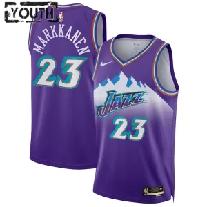 Nike Utah Jazz Lauri Markkanen 23 Trikot Classic Edition 22/23 Swingman Lila Für Kinder