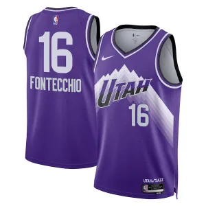 Nike Utah Jazz Simone Fontecchio Trikot City Edition 23/24 Swingman Lila Für Herren