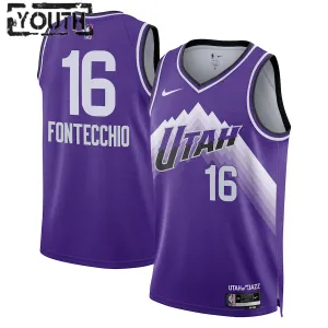 Nike Utah Jazz Simone Fontecchio Trikot City Edition 23/24 Swingman Lila Für Kinder