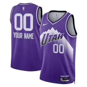 Nike Utah Jazz Trikot Personalisiert City Edition 23/24 Swingman Lila Für Herren