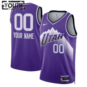 Nike Utah Jazz Trikot Personalisiert City Edition 23/24 Swingman Lila Für Kinder