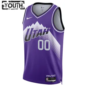 Nike Utah Jazz Trikot Personalisiert City Edition 23/24 Swingman Lila Für Kinder
