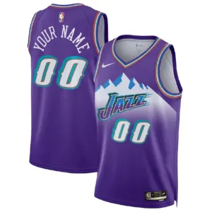 Nike Utah Jazz Trikot Personalisiert Classic Edition 22/23 Swingman Lila Für Herren