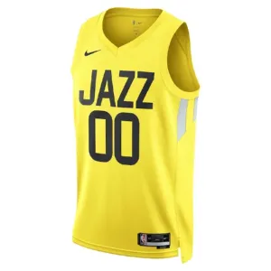 Nike Utah Jazz Trikot Personalisiert Icon Edition Swingman Gelb Für Herren