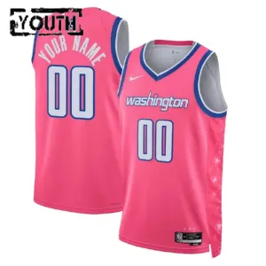 Nike Washington Wizards Trikot Personalisiert City Edition 22/23 Swingman Pink Für Kinder