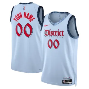 Nike Washington Wizards Trikot Personalisiert City Edition 24/25 Swingman Blau Für Herren