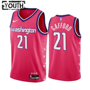 Washington Wizards Daniel Gafford 21 Trikot City Edition 22/23 Swingman Rosa Kirschblüte Für Kinder