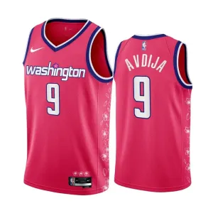 Washington Wizards Deni Avdija 9 Trikot City Edition 22/23 Swingman Rosa Kirschblüte Für Herren