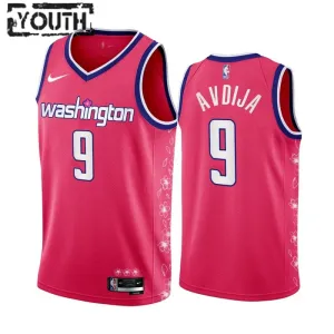 Washington Wizards Deni Avdija 9 Trikot City Edition 22/23 Swingman Rosa Kirschblüte Für Kinder