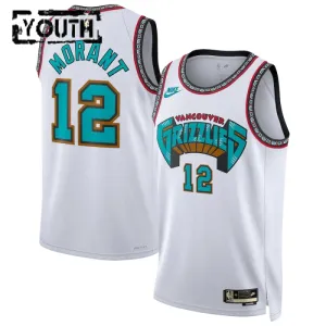 Nike Memphis Grizzlies Ja Morant Trikot Classic Edition 24/25 Swingman Weiß Für Kinder