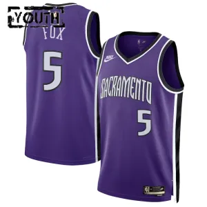 Nike Sacramento Kings De Aaron Fox Trikot Classic Edition 24/25 Swingman Lila Für Kinder
